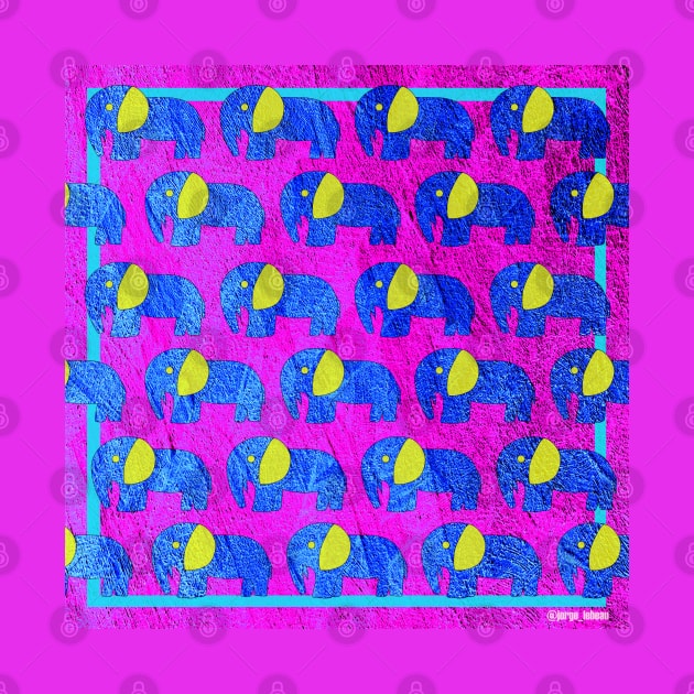 elephants go elephants in ecopop painting pattern by jorge_lebeau