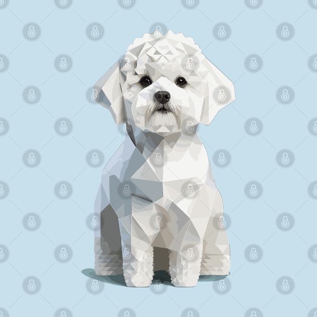 Geometric Bichon Frise by Cheeky BB