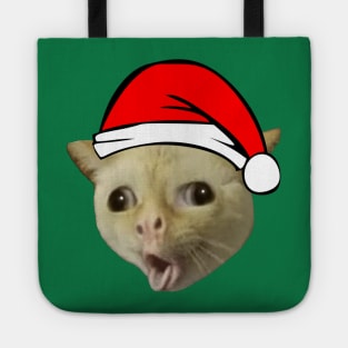 The Coughing Cat on Christmas Tote