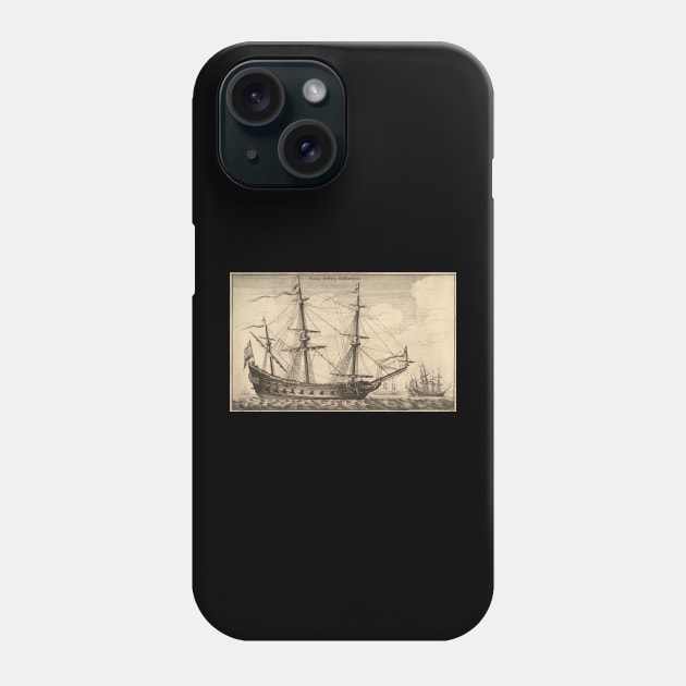 Vintage Dutch Warship Phone Case by AlexMir