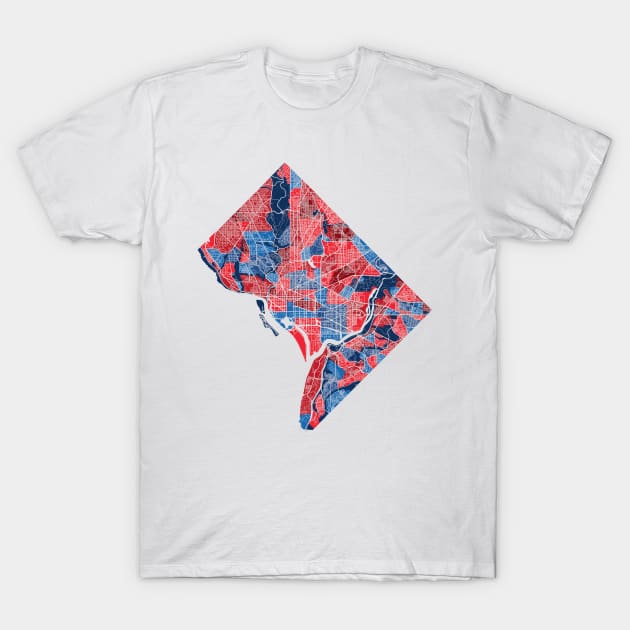 Washington DC flag and map' Unisex Baseball T-Shirt