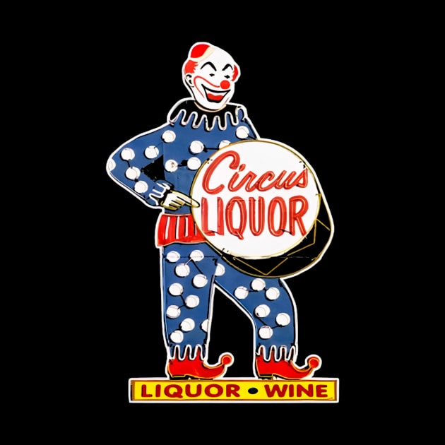 Clown Liquor Vintage Retro Circus by Ghost Of A Chance 