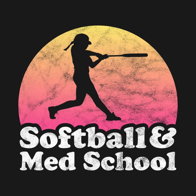 Softball and Med School Gift for Softball Players Fans and Coaches by JKFDesigns