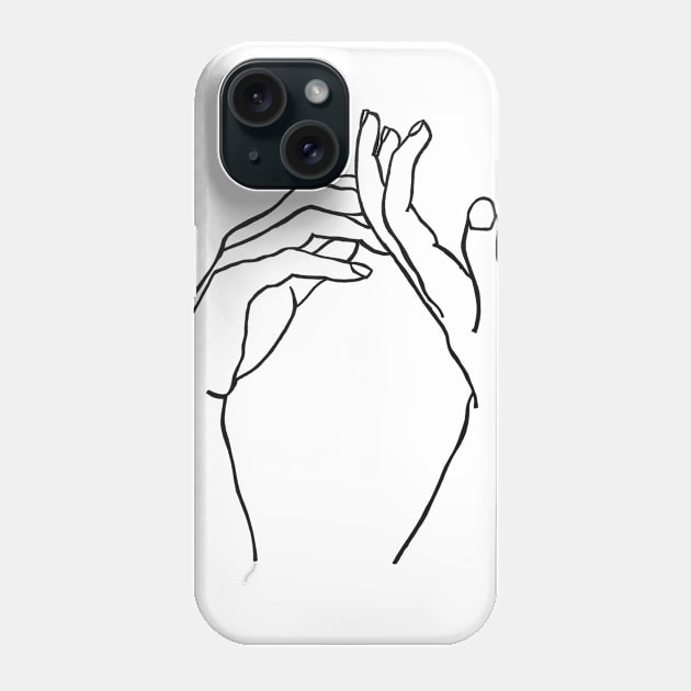 Hands Phone Case by Snow Art Co.