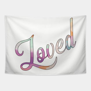 Loved Watercolor Textured Look Tapestry