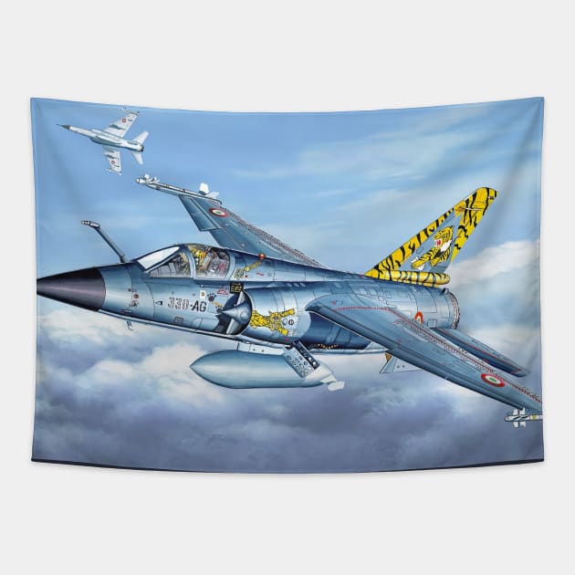 Mirage F1C Tapestry by Aircraft.Lover