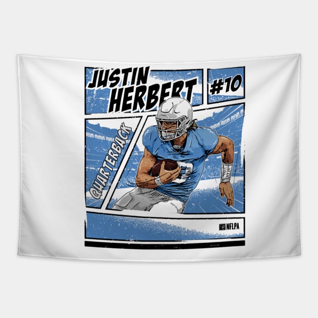 Justin Herbert Los Angenel C Comic Tapestry by Buya_Hamkac