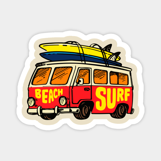 Beach Surf Magnet by timegraf