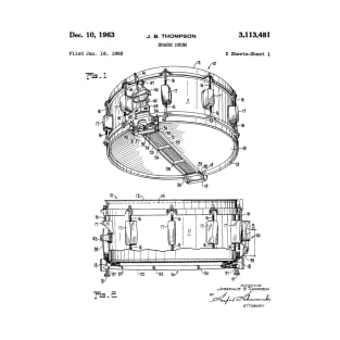 Snare Drum Thompson Patent Black T-Shirt