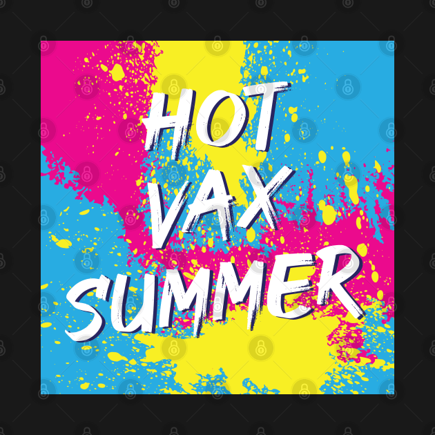 Hot Vax Summer Background Magenta Cyan Yellow Splatter Paint by anonopinion