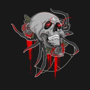 Haunted Gothic Spider Skull T-Shirt