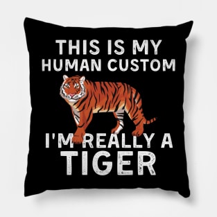 Funny Tiger Design For Kids Boys Girls Tiger Love Halloween Pillow