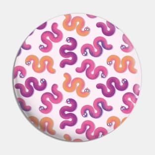 Colorful funny snakes (Pink, purple and orange) Pin