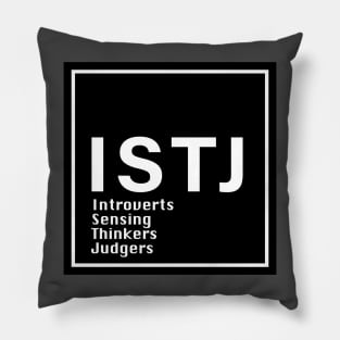 MBTI, ISTJ , 16 Personalities , black Pillow