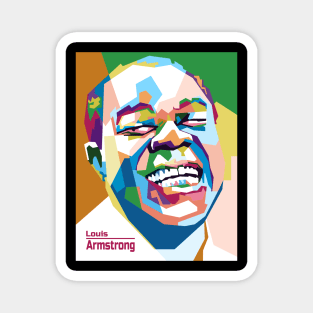 Abstract Colorful Louis Armstrong in WPAP Magnet