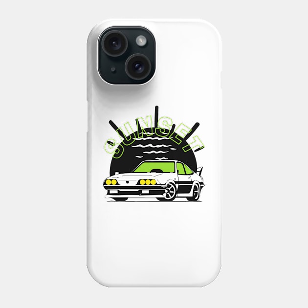 Sunset Retro Car Phone Case by LynxMotorStore