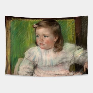 The Pink Sash by Mary Cassatt Tapestry