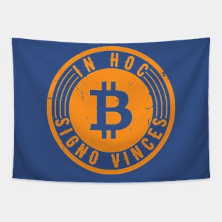 WARNING: May Talk About Bitcoins Tapestry