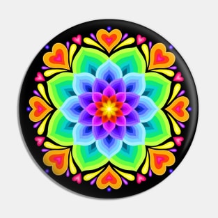 Colour Blossom Mandala Pin