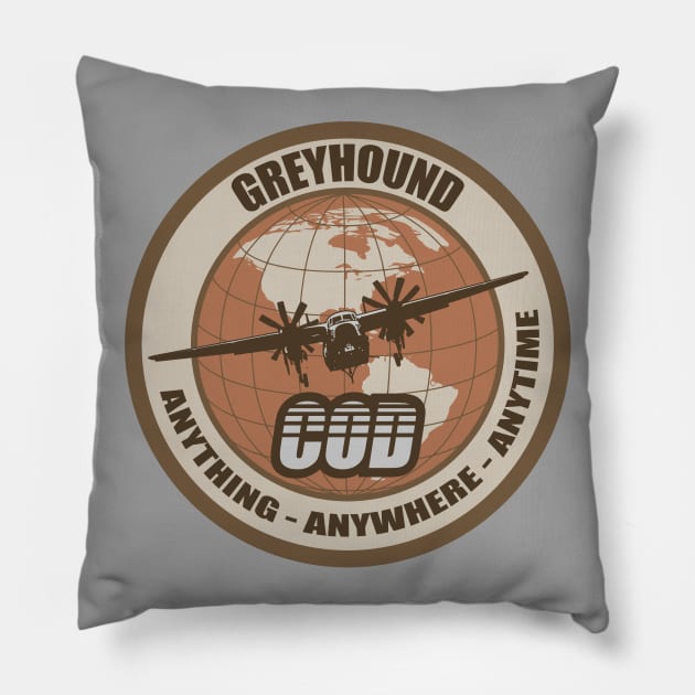 C-2 Greyhound COD (subdued) Pillow by TCP