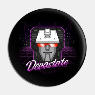 Devastate 80's Villain Robot G1 Cartoon Meme Pin