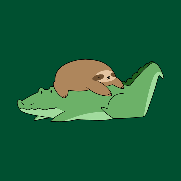 Sloth and Alligator by saradaboru