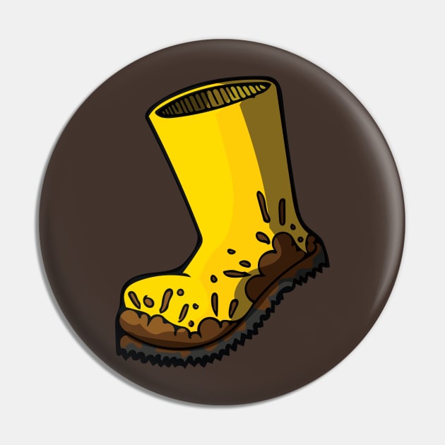 Muddy Boots Pin by deancoledesign