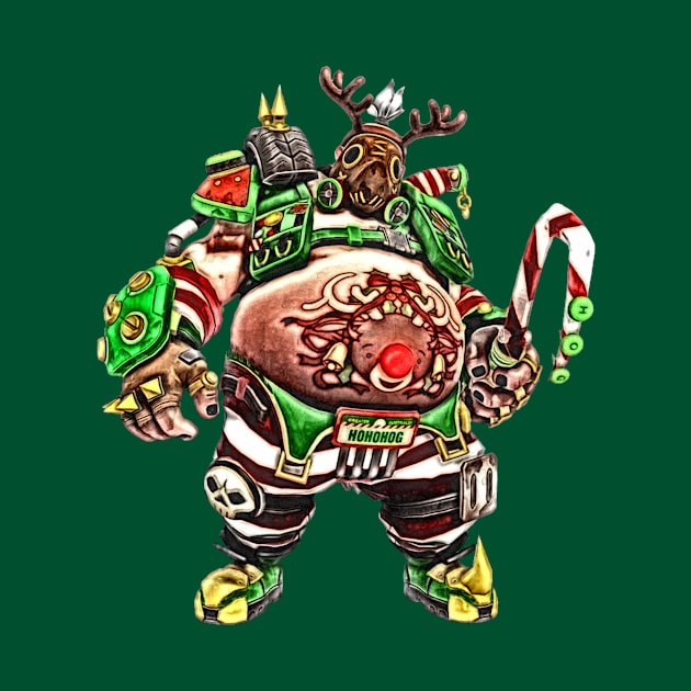 Overwatch Roadhog Christmas Rudolph by Green_Shirts