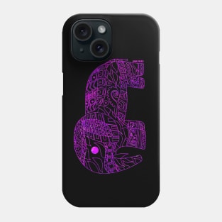 black pattern elephant ecopop Phone Case