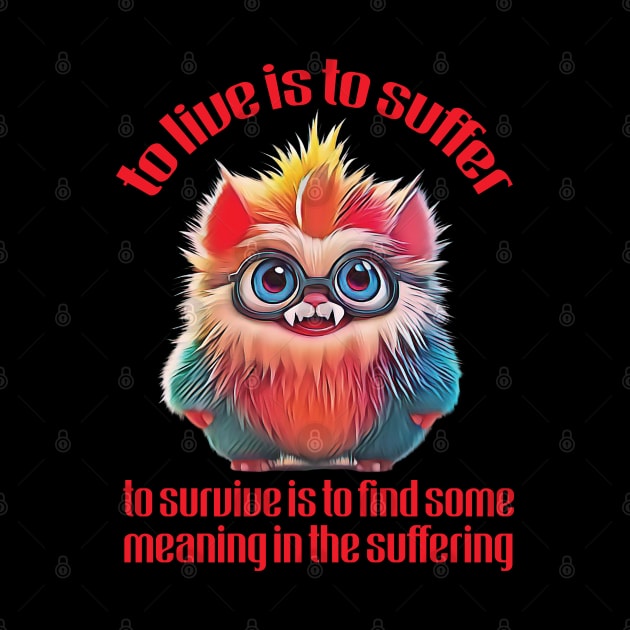 To Live Is To Suffer - Cute Nihilist Quote by Trendsdk