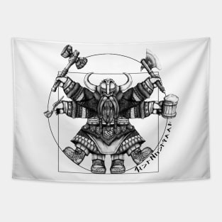 Vitruvian Dwarf Tapestry