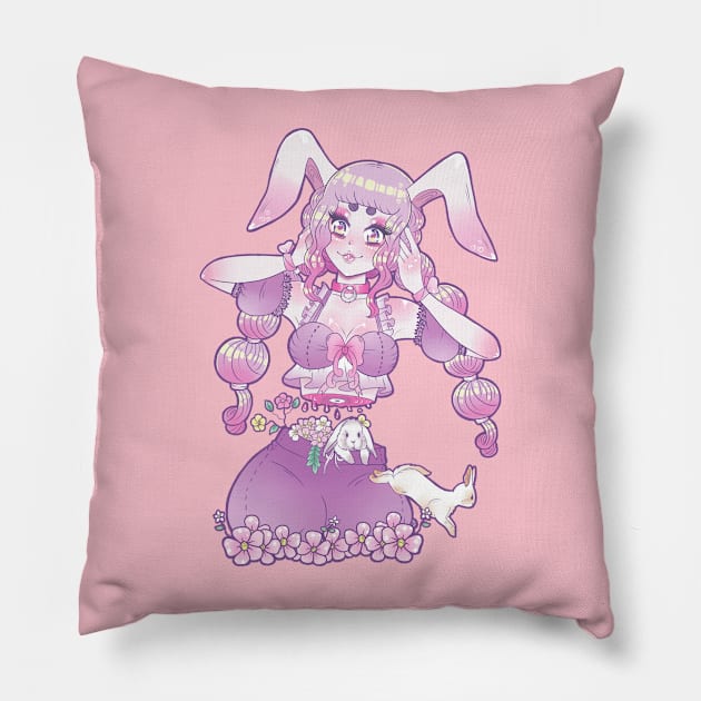 Crazy Bunny Pillow by Robarts