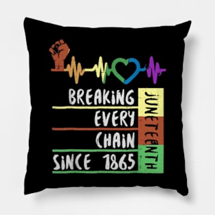 breaking every chain since 1865 women men juneteenth freedom Pillow