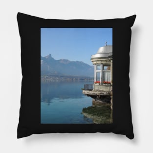 View Of Lake Thun Pillow