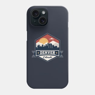 Denver Colorado Skyline Silhouette - The Mile High City Phone Case