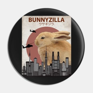 Bunnyzilla - Giant Bunny Rabbit Pin