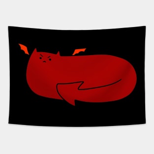 Red Devil Cat Tapestry