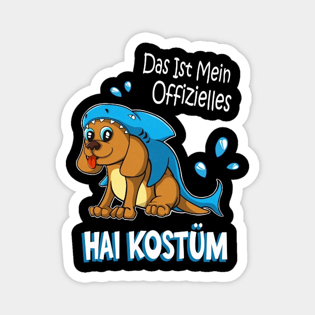 Niedlicher Hund Im Haifisch Kostüm Lustiges Kinder Magnet by Foxxy Merch