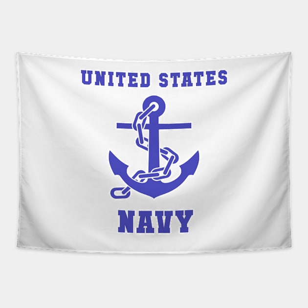 United States Navy Anchor Tapestry by Jarecrow 