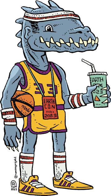 Alien Cosplaying As Kareem Abdul-Jabbar Kids T-Shirt by ramseyprojekt