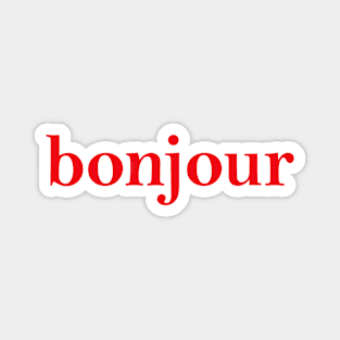 Bonjour T-shirt Magnet