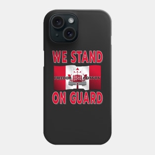 FREEDOM CONVOY OF TRUCKERS STAND ON GUARD FOR THEE RED Phone Case