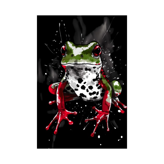 Australian Green Frog Painting by TortillaChief