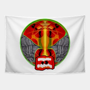 Evil grin villain mask Tapestry