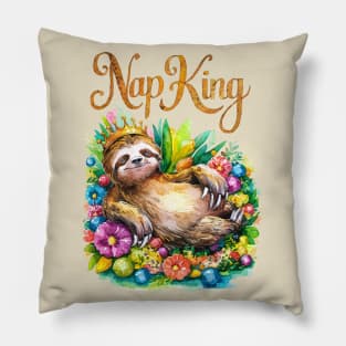 Nap King: The Sleepy Sloth Pillow