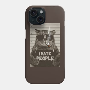 CAT I HATE PEOPLE Phone Case