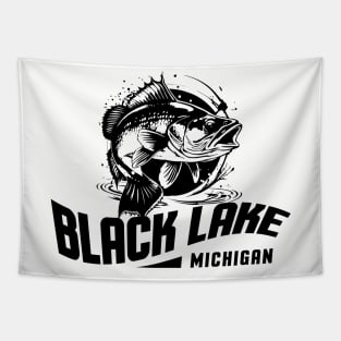 Michigan black lake Logo Tapestry