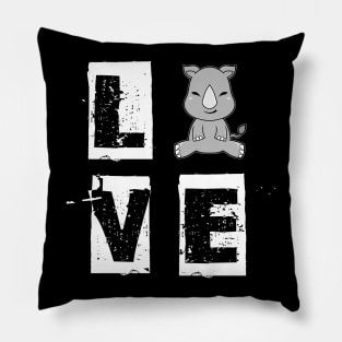 Love Rhino Pillow