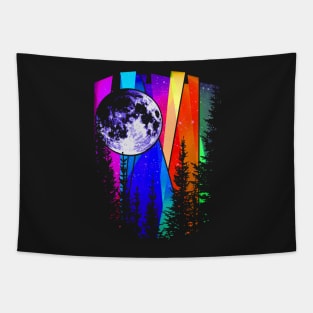 Northern Lights Moon Tapestry