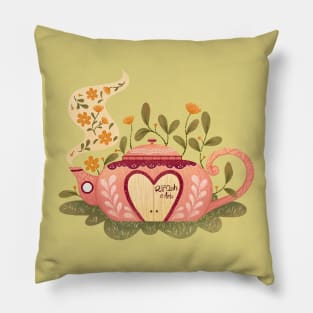 Tea pot house Pillow